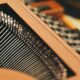 close-up photography of black and brown typewriter