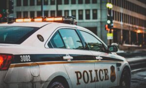 police car at street