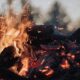 tilt-shift lens photography of fire ember