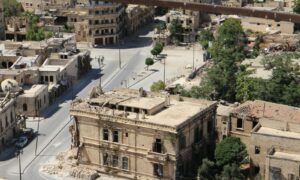 high-angle photography of beige concrete building