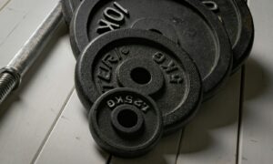 a close up of a set of gym equipment